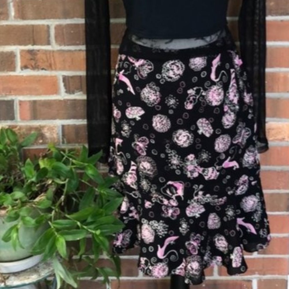 Vintage 100% silk Elliot Lauren skirt